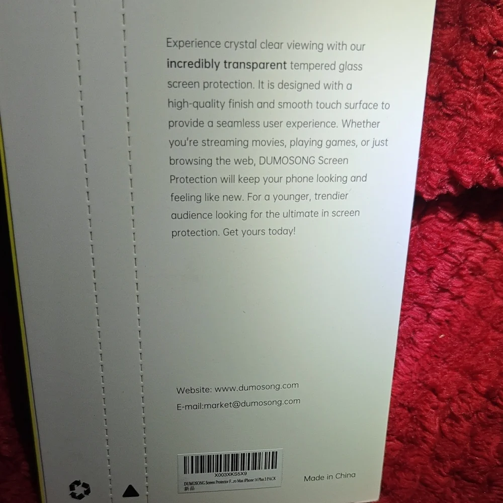 NWT Tempered Glass Screen Protector for iPhone 13 Pro Max/ 14 plus